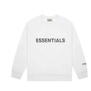 Essentials Fear Of God Crew Neck Sweatshirt Unisex Size S White